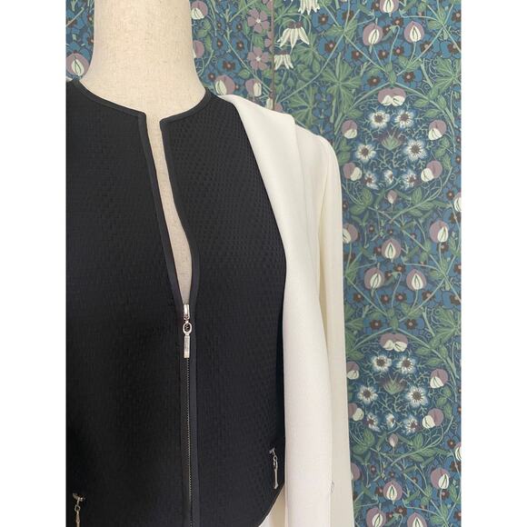 Vintage Emanuel Ungaro 3 piece pantsuit in white and black, size 6 - Picture 6 of 10